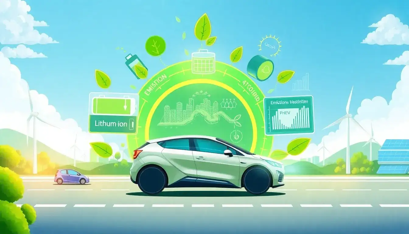 Are there specific battery chemistries that reduce emissions more effectively in PHEVs