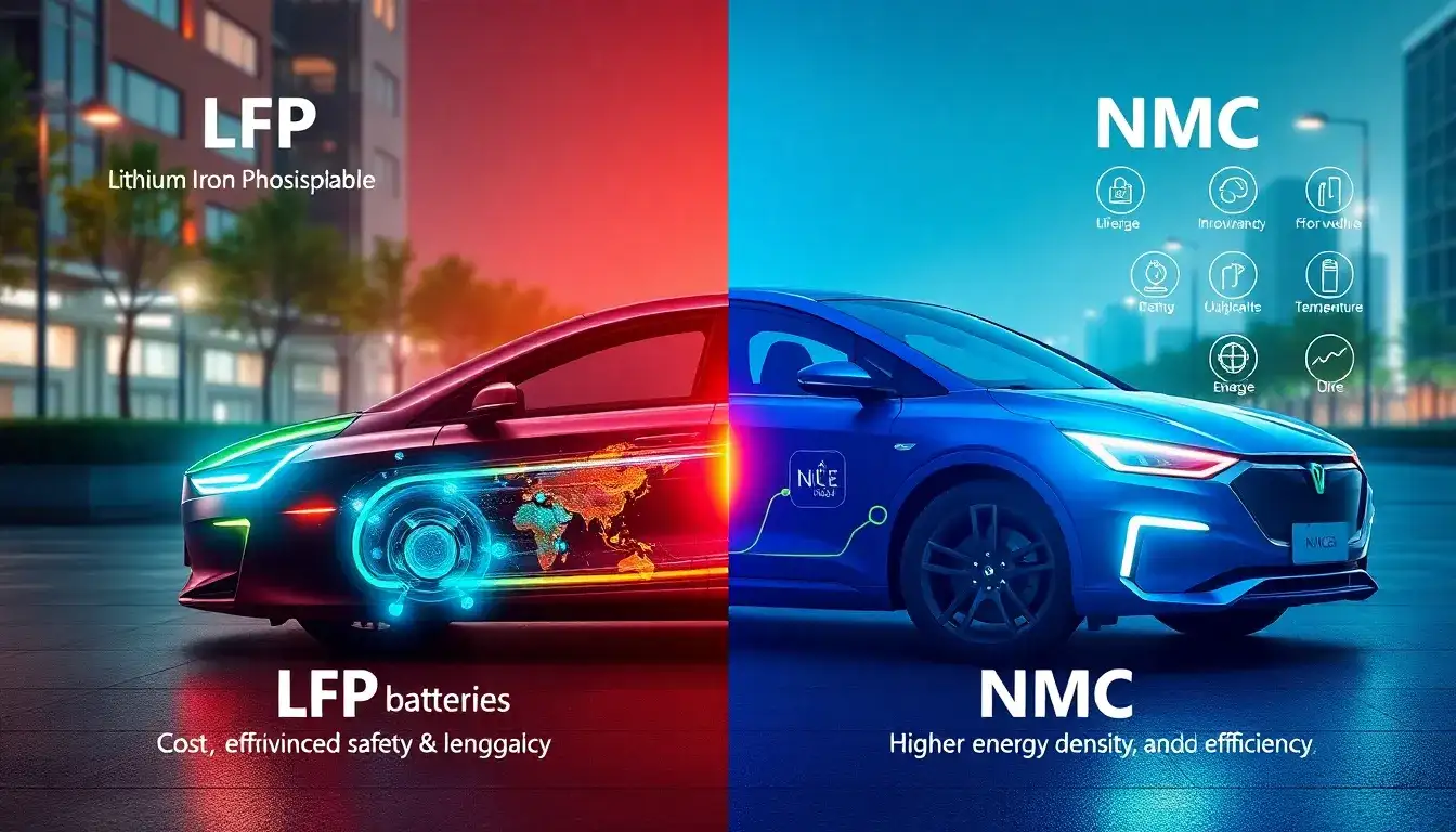 Are there any incentives for using LFP batteries over NMC batteries in the EV industry