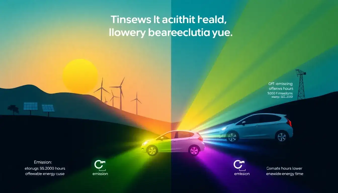 Are there specific times of day when charging a PHEV results in lower emissions