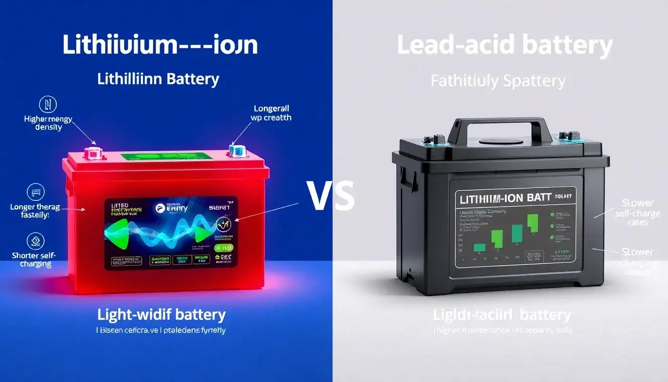 What are the main advantages of using lithium-ion batteries over lead-acid batteries