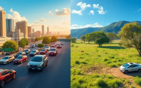 How do HEVs and PHEVs perform in terms of emissions in urban vs. rural environments