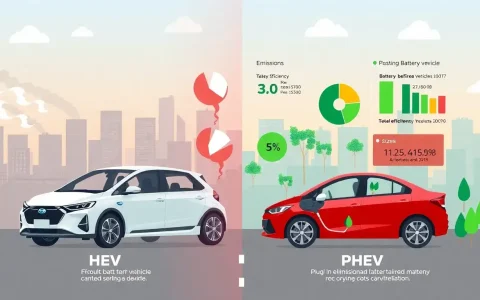How does the battery size of HEVs and PHEVs impact their overall emissions