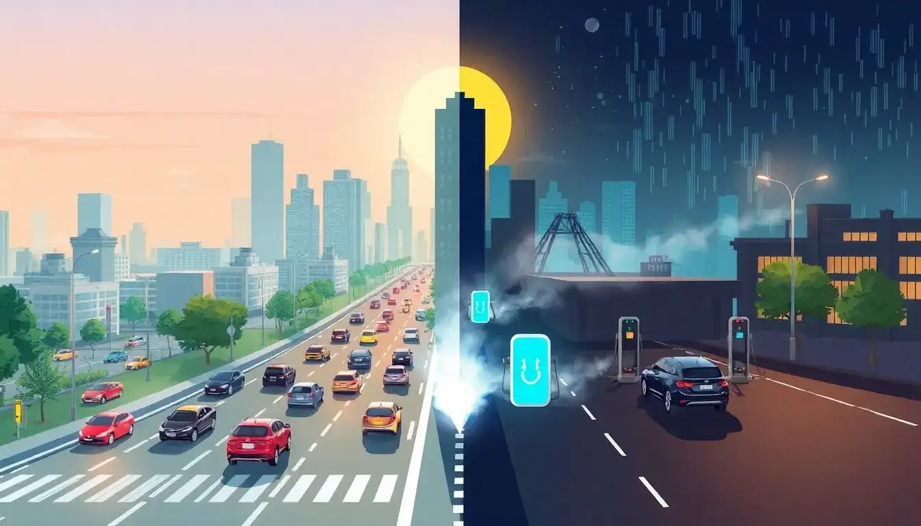 Are there specific times of the day when PHEVs and HEVs emit more or less