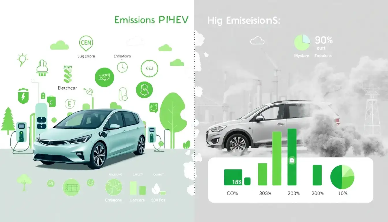How do PHEVs compare to conventional vehicles in terms of overall emissions