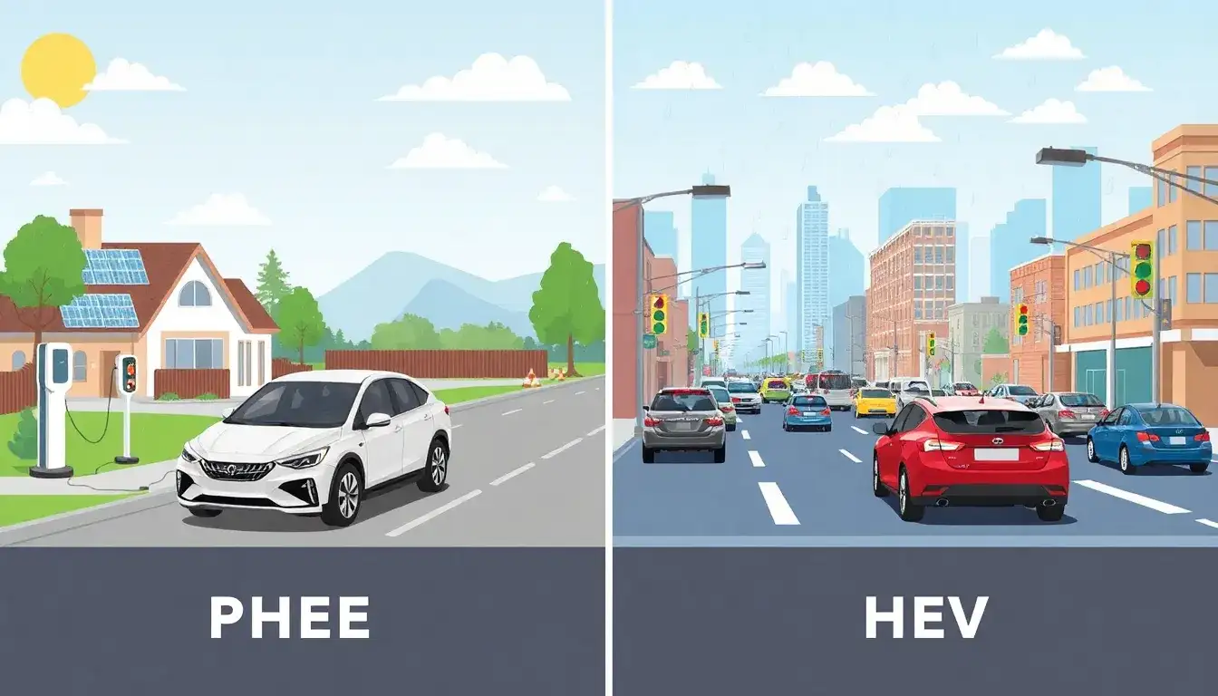 How do PHEVs and HEVs perform in different types of driving conditions