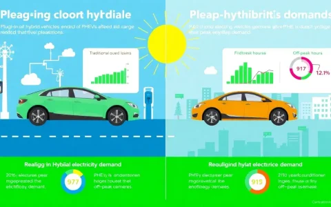 How do PHEVs compare to traditional hybrid vehicles in reducing peak electricity demand