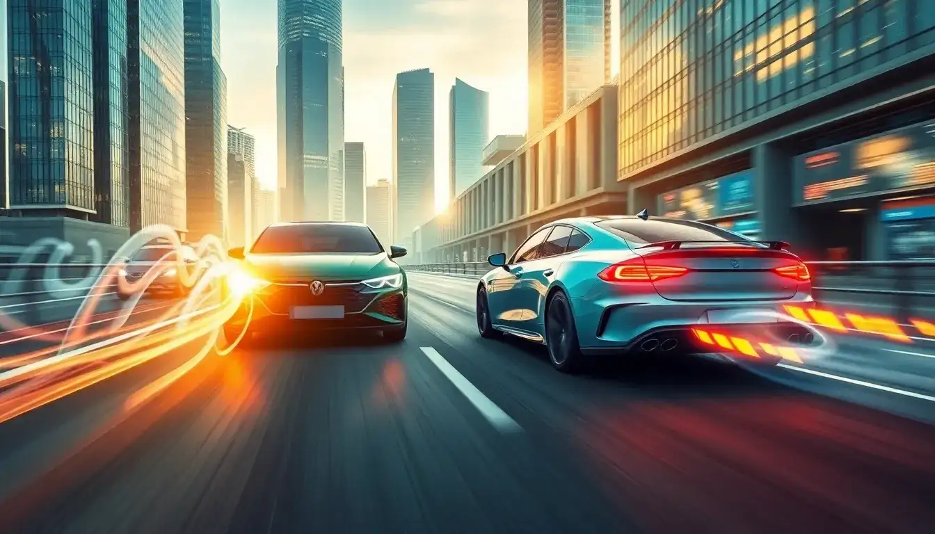 How does the acceleration of a PHEV compare to a traditional gasoline-powered car