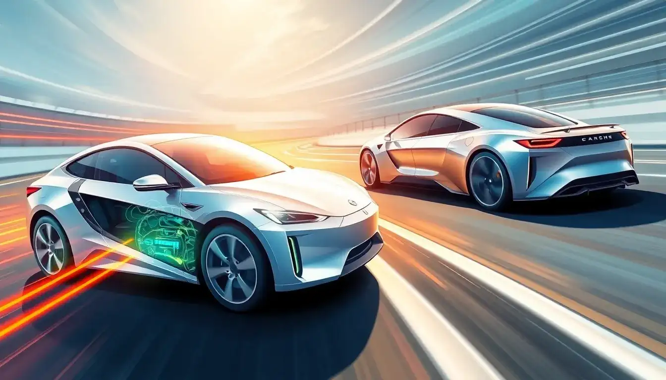 How does the acceleration of a PHEV compare to a battery-electric vehicle