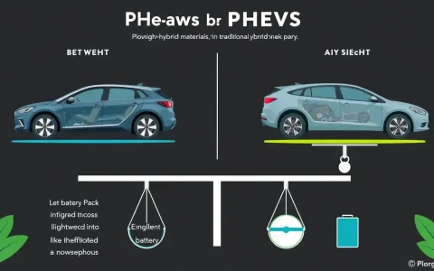 How does the weight of a PHEV compare to a regular hybrid