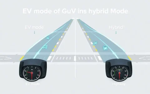 What are the main differences in acceleration between EV mode and hybrid mode in PHEVs