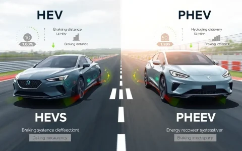 Are there noticeable differences in braking performance between HEVs and PHEVs