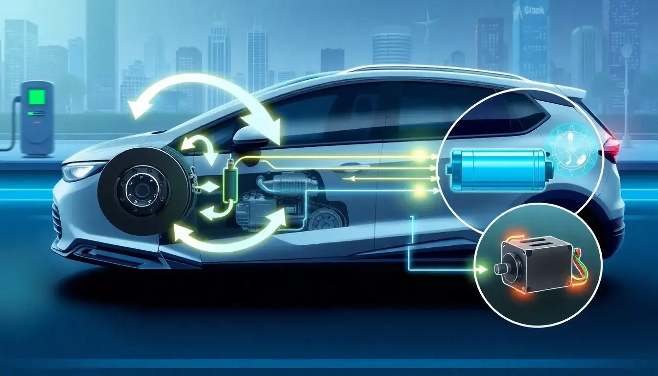 How does the regenerative braking system in PHEVs enhance their overall efficiency