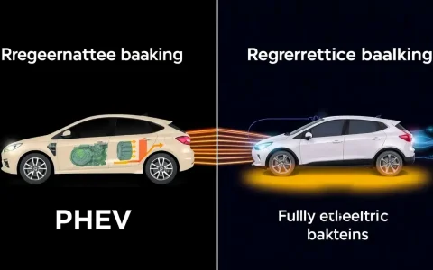 How does regenerative braking in PHEVs compare to that in fully electric vehicles