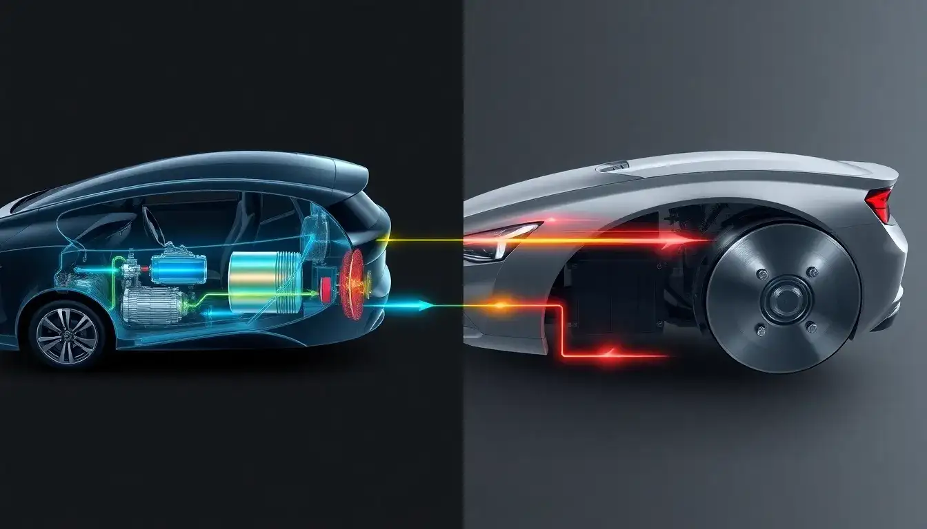 How do regenerative braking systems in PHEVs compare to traditional braking systems