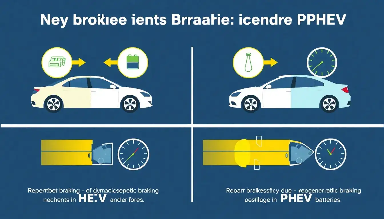 What are the key differences in braking performance between HEVs and PHEVs