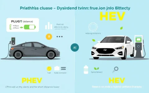 What are the main differences in fuel efficiency between PHEVs and HEVs