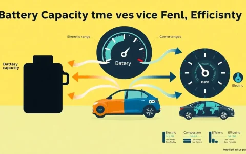 What are the trade-offs between battery capacity and fuel efficiency in PHEVs