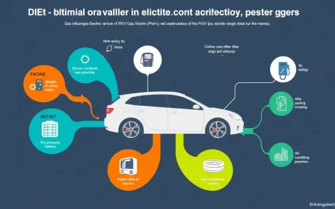 What factors influence the gas mileage of a PHEV after the electric range is depleted