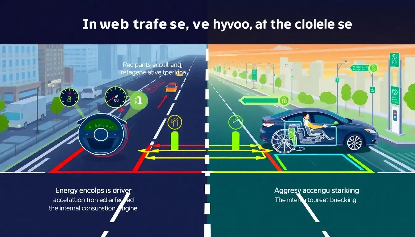 How does the driving style affect the fuel economy of a PHEV
