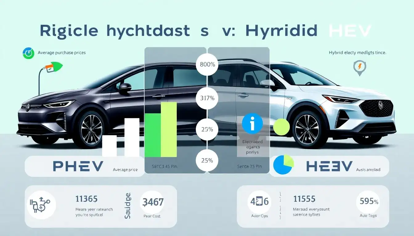 How does the cost of PHEVs compare to HEVs