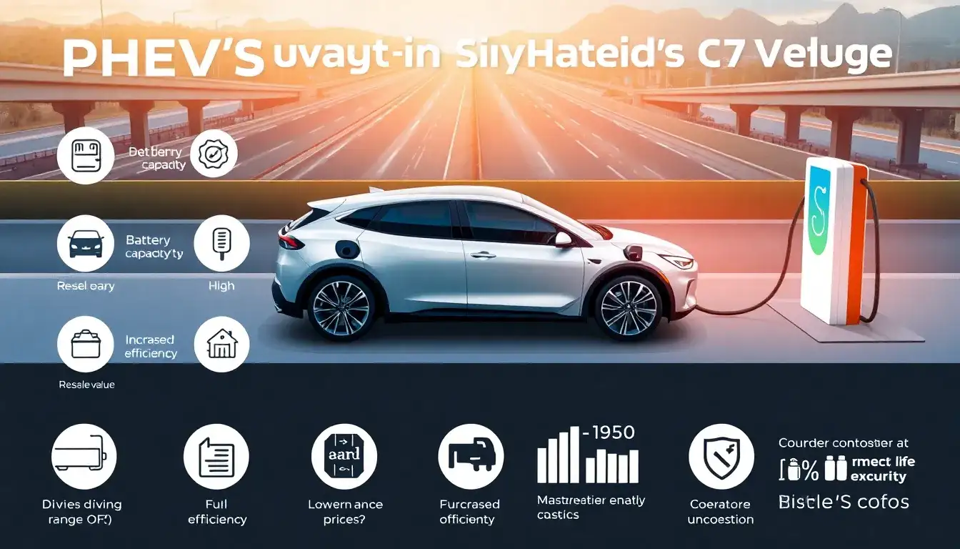 How does the driving range of PHEVs impact their overall cost