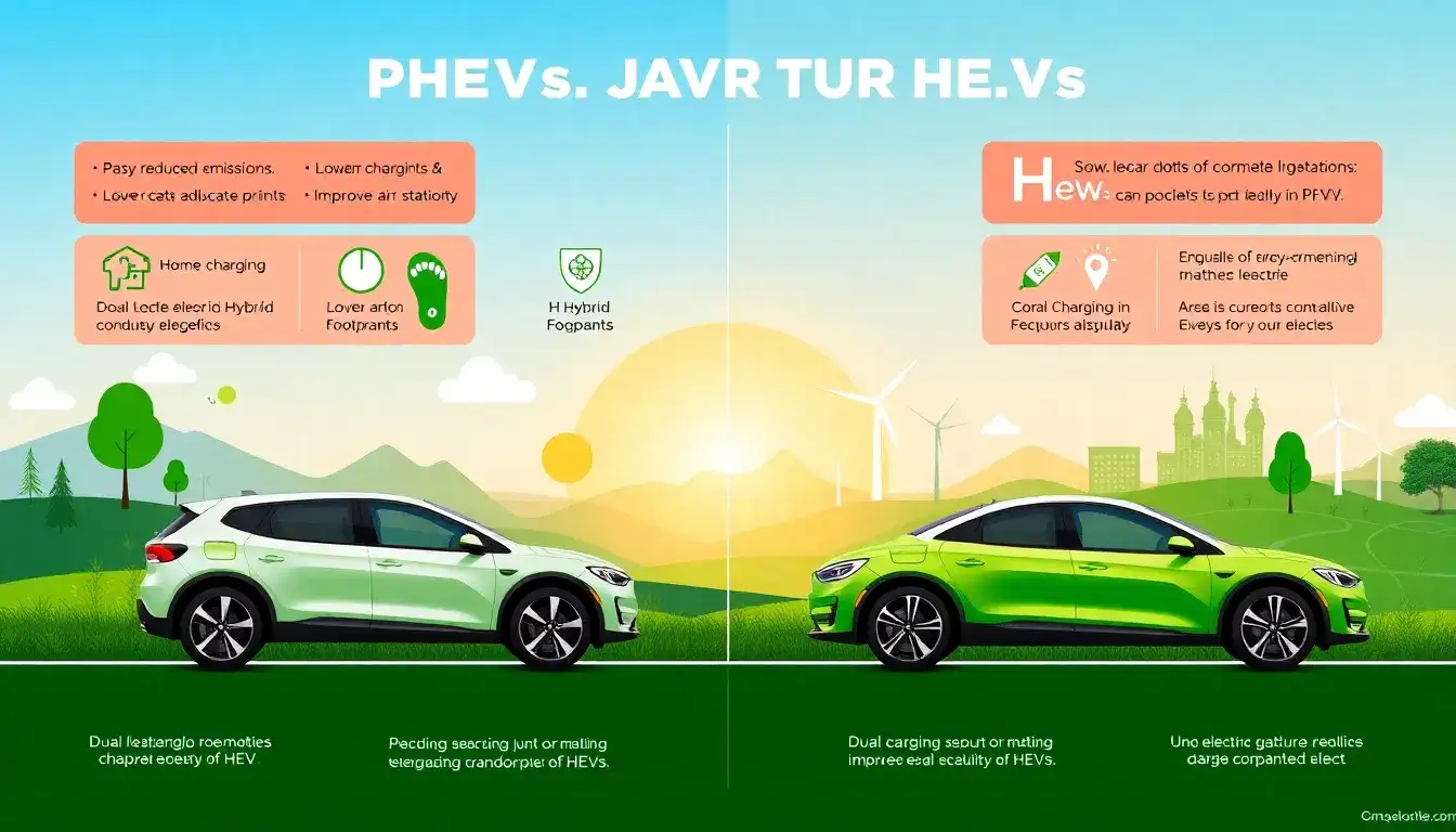 What are the environmental benefits of PHEVs versus HEVs