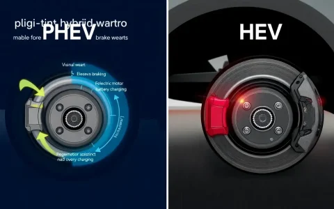 What are the differences in brake wear between PHEVs and HEVs