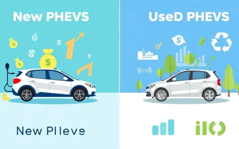 How do the tax credits for new PHEVs compare to those for used ones