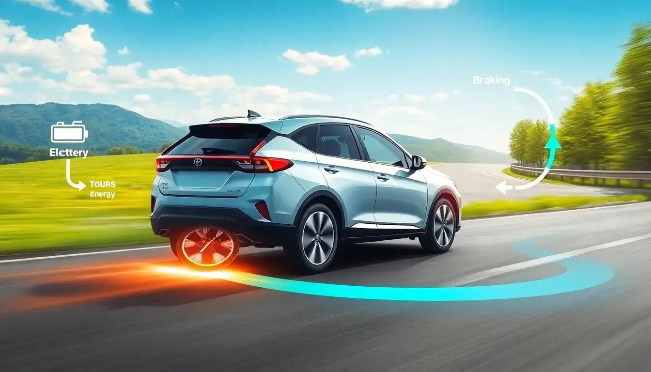 How does regenerative braking impact the overall efficiency of a hybrid vehicle