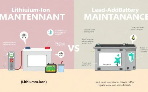 How do the maintenance requirements of lithium-ion batteries differ from those of lead-acid batteries