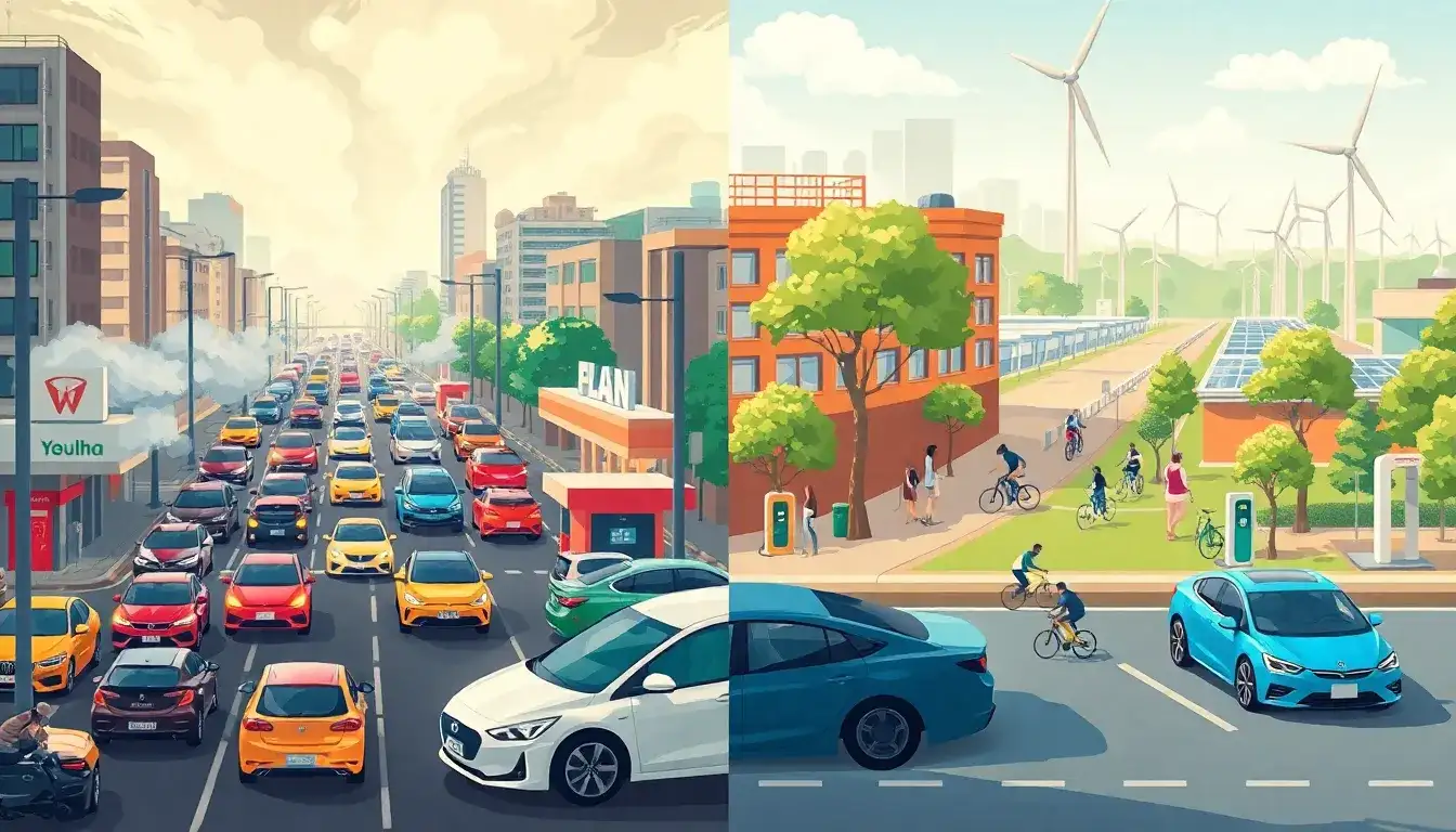 What are the main benefits of switching from gasoline-powered cars to electric vehicles