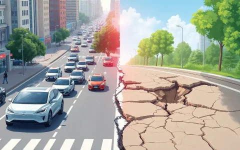 How does the weight of electric vehicles influence road damage