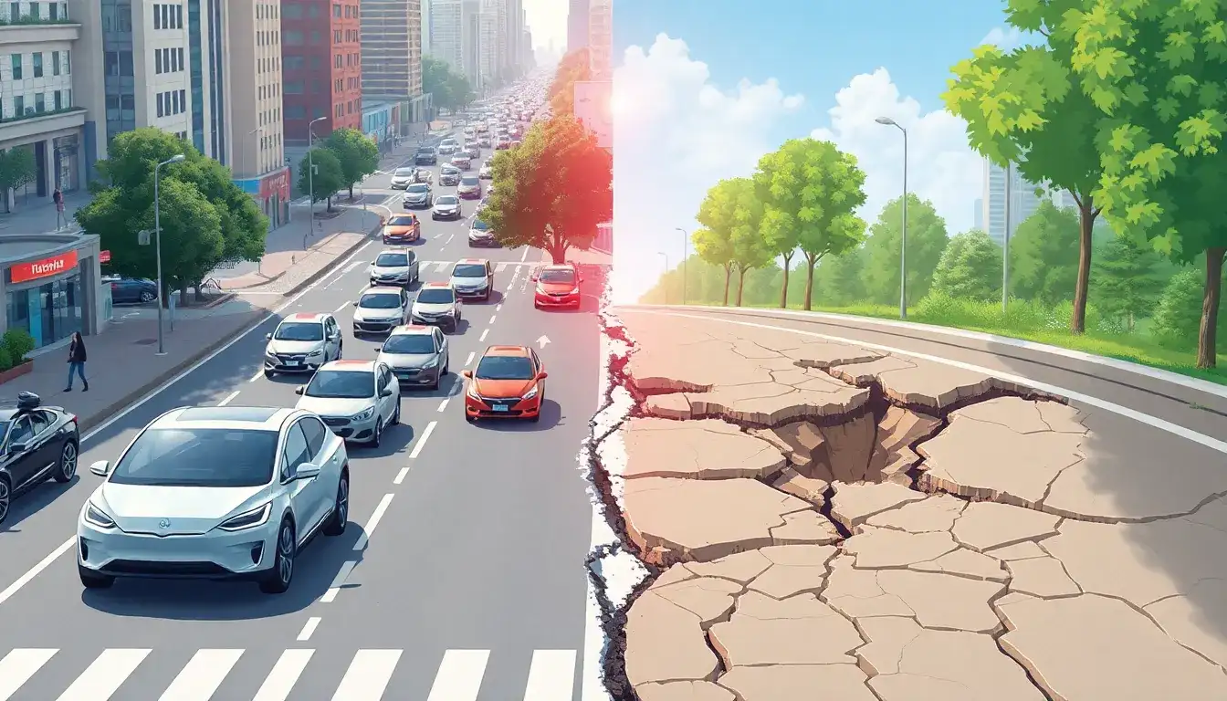 How does the weight of electric vehicles influence road damage
