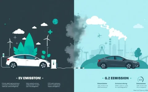How do the emissions from electric vehicles compare to those from traditional gasoline-powered cars