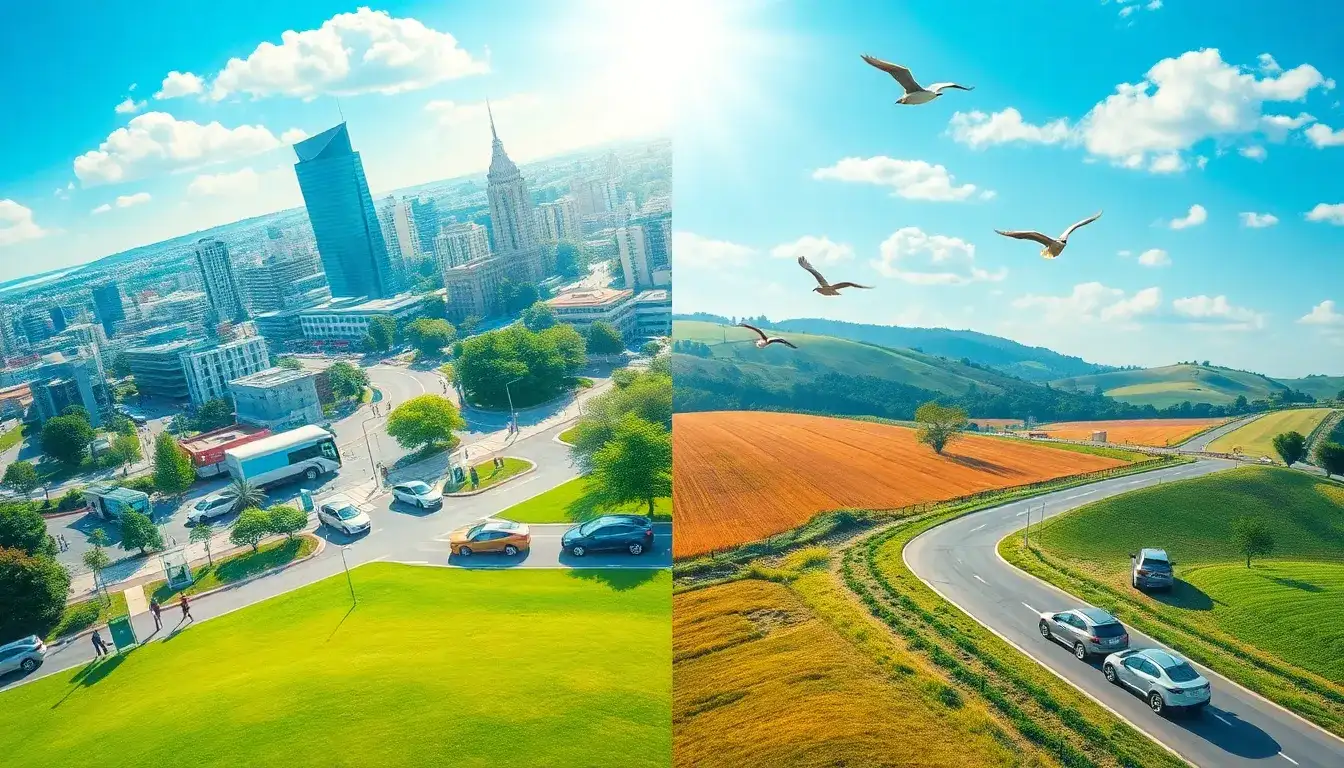 How does the adoption of EVs influence air quality in urban versus rural areas