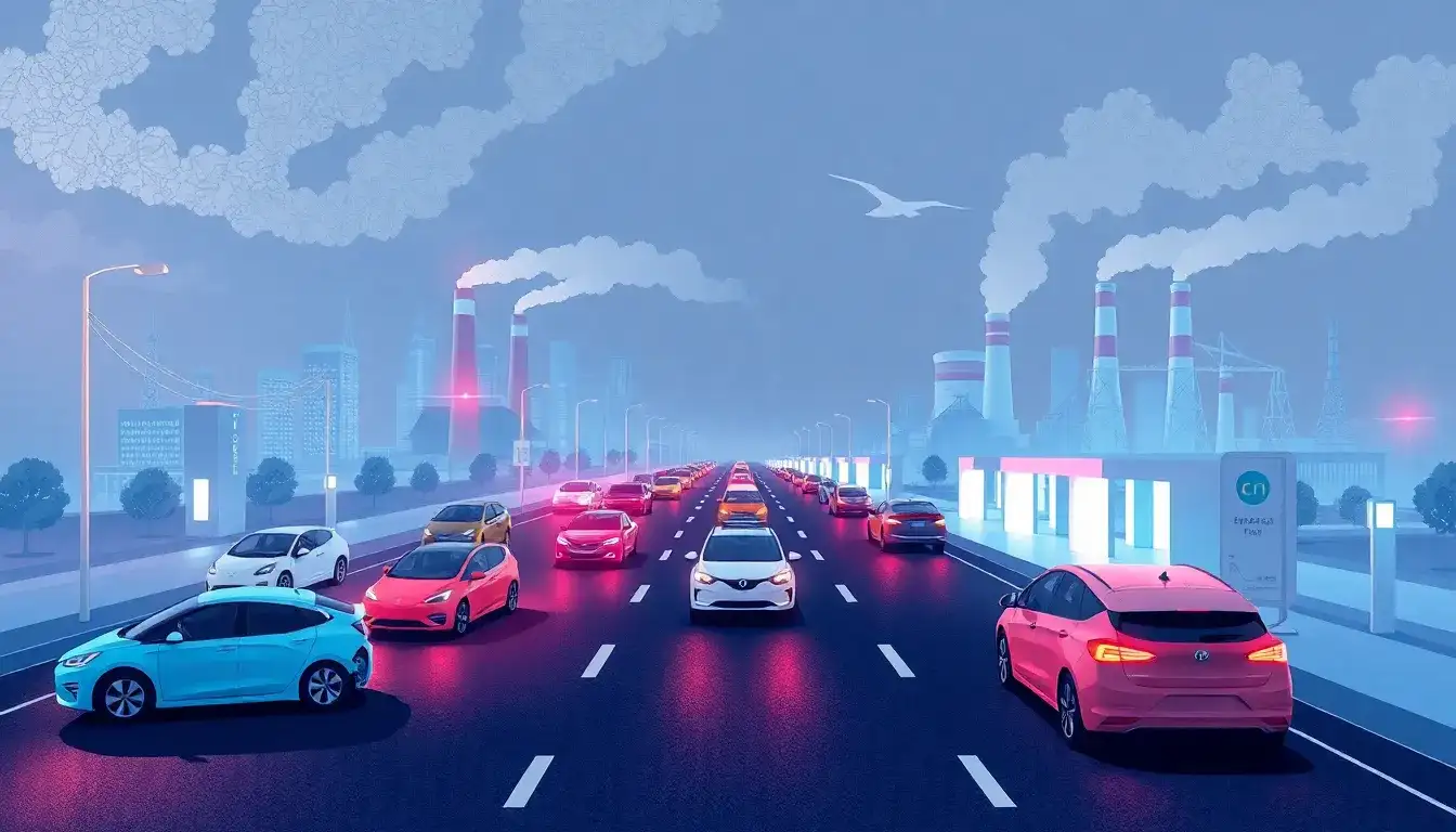 What are the main sources of air pollution from electric vehicles