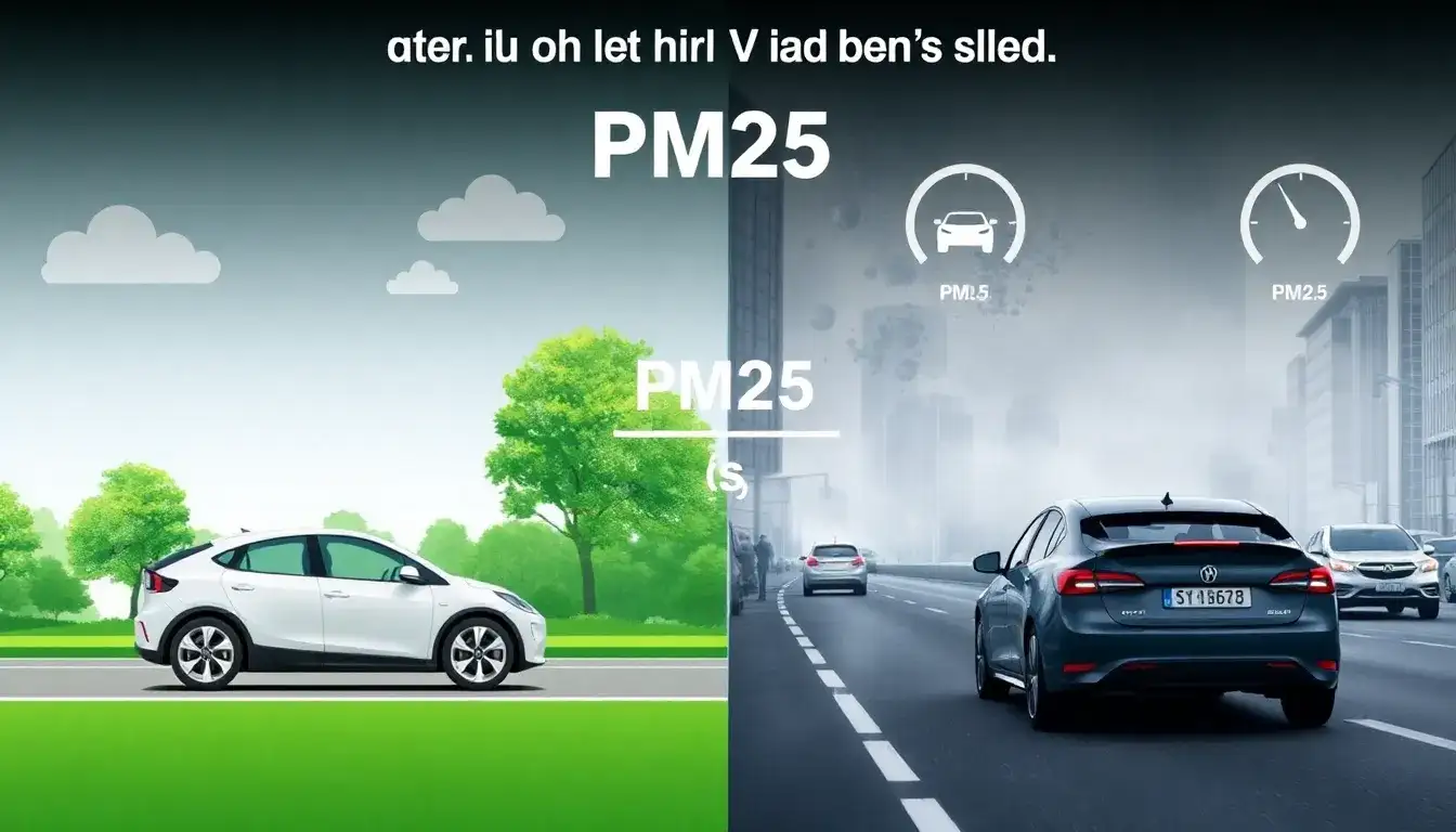 How do non-exhaust PM2.5 emissions from EVs compare to those from gasoline vehicles