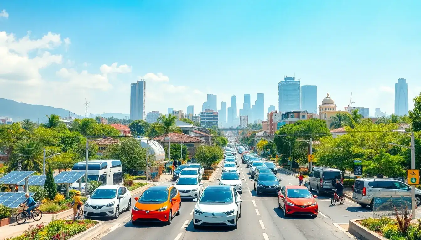 How does EV adoption influence local air quality in urban areas