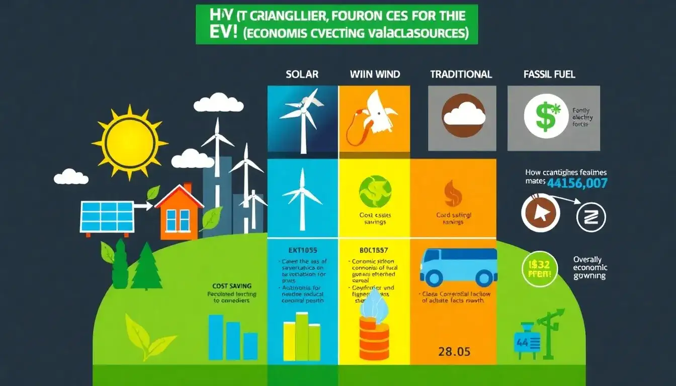 How do different EV charging energy sources affect the overall economic benefits