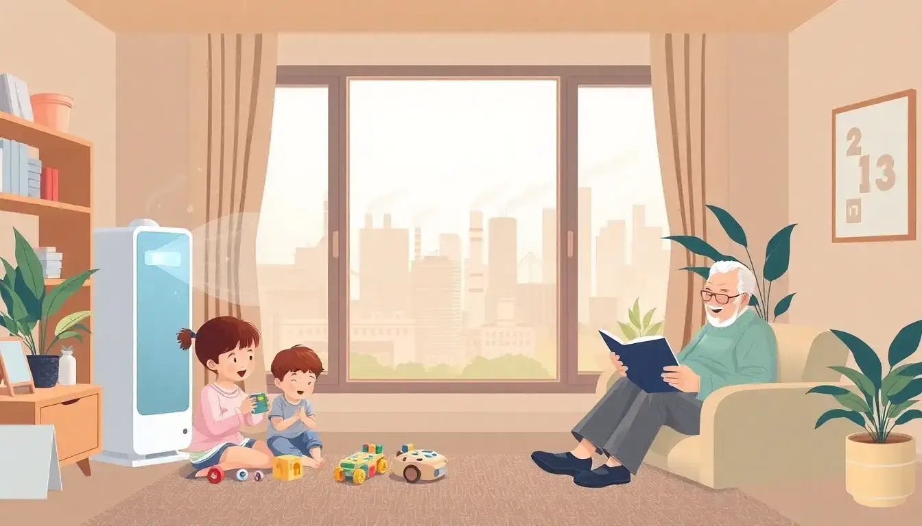 Are there any preventive measures for children and the elderly to reduce PM2.5 exposure