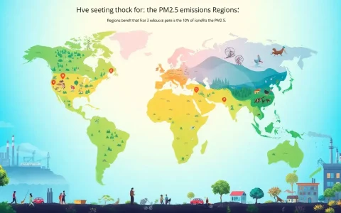 What regions benefit the most from reducing PM2.5 emissions