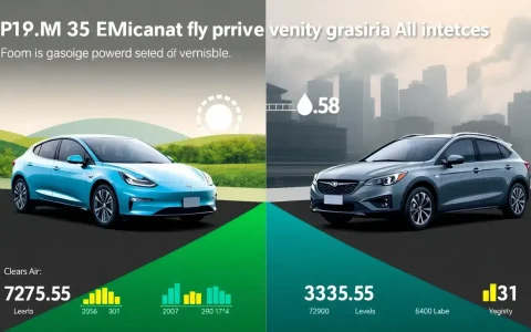 How do PM2.5 emissions from electric vehicles compare to those from traditional gasoline-powered vehicles