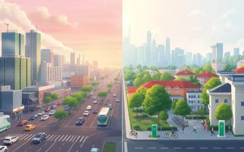 How do different urban environments affect the impact of electric vehicles on air quality