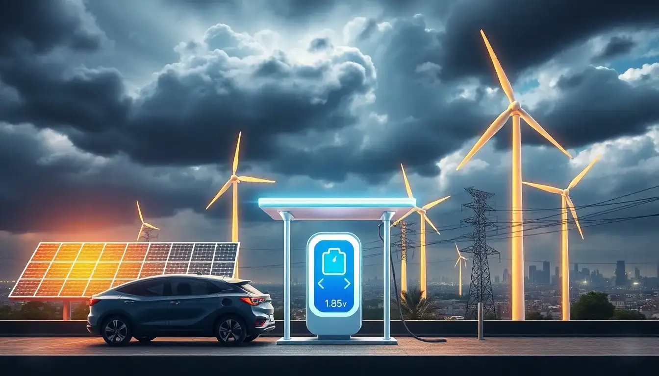 What are the main challenges of using renewable energy for EV charging stations