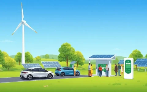 How do wind-powered EV charging stations work and what are their benefits