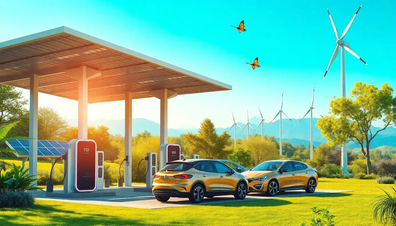How do renewable energy-based EV charging stations contribute to energy independence