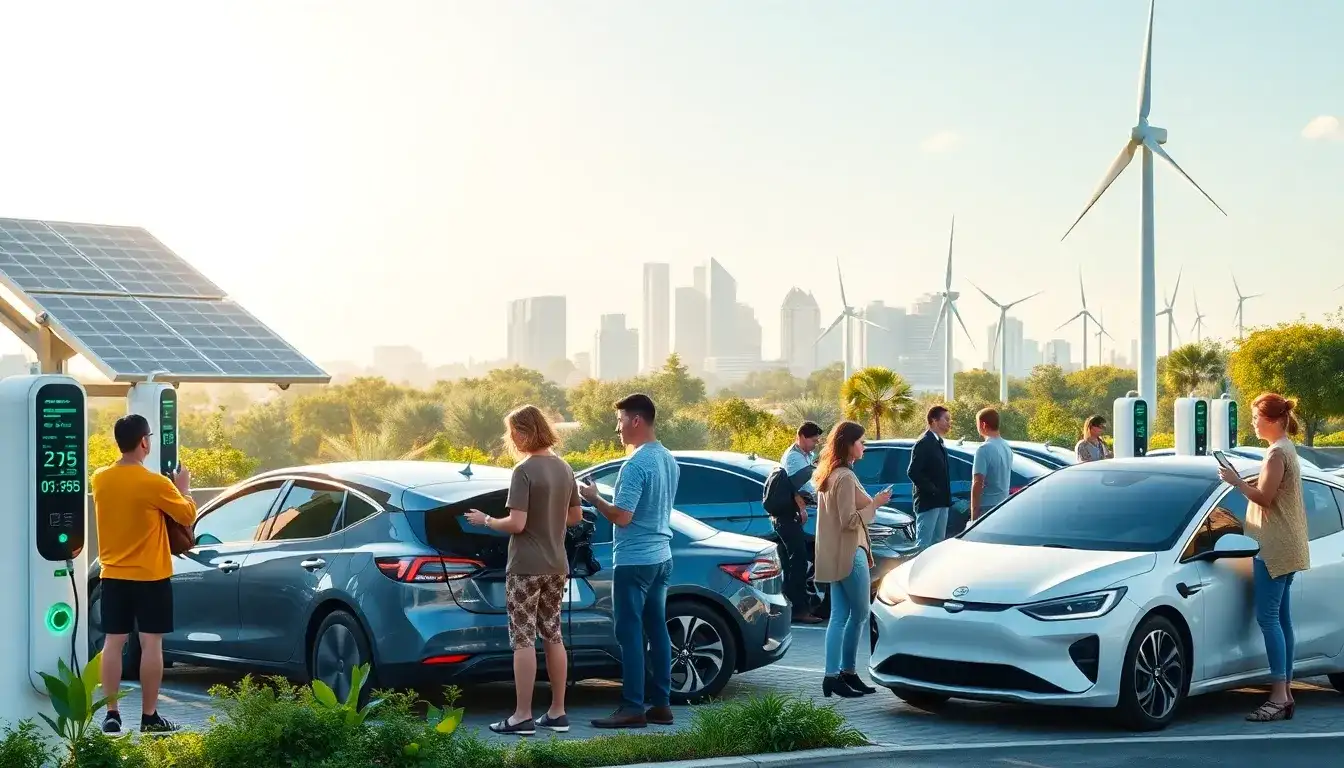 How do renewable energy-based EV charging stations promote the adoption of electric vehicles