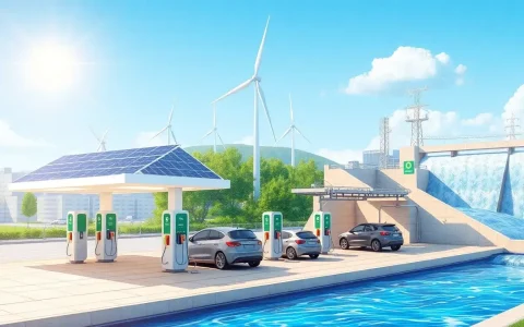 How does the energy source for EV charging stations affect their operational costs