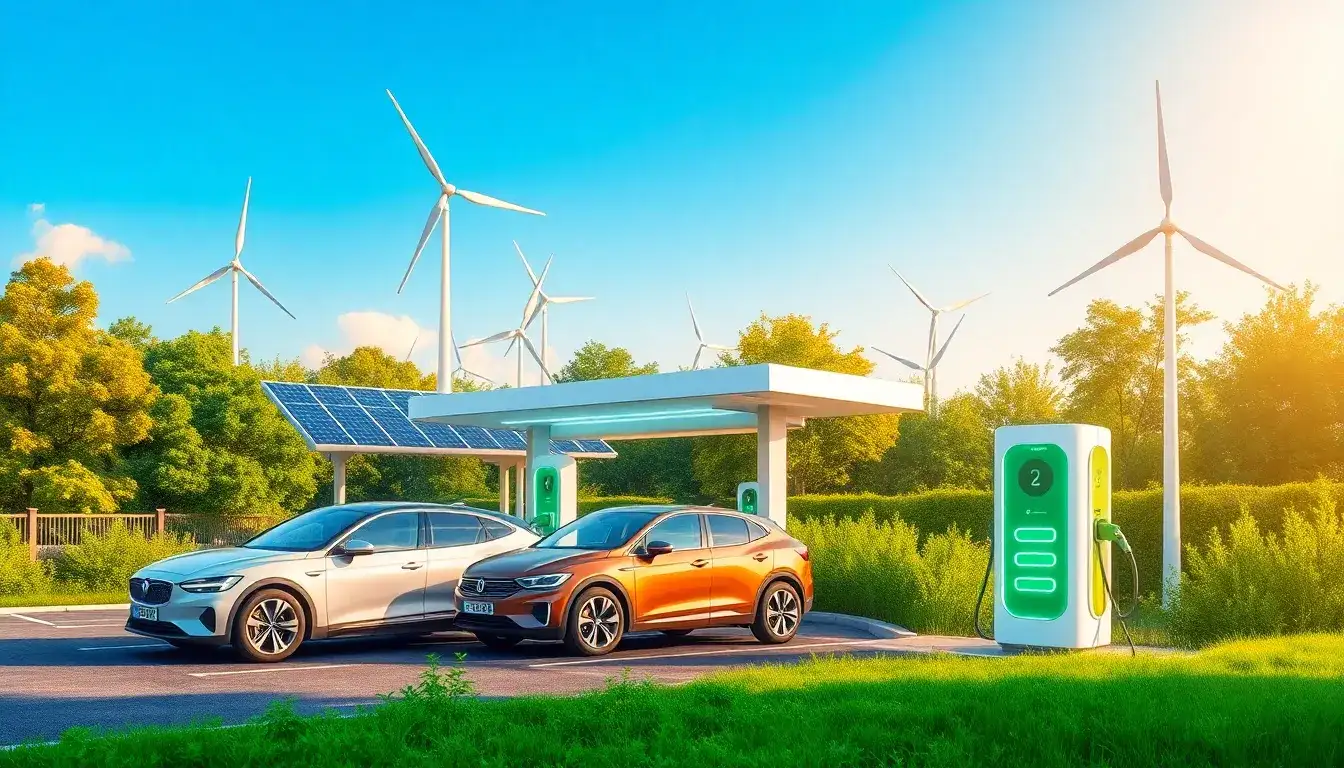 What are the advantages of using renewable energy sources for EV charging stations