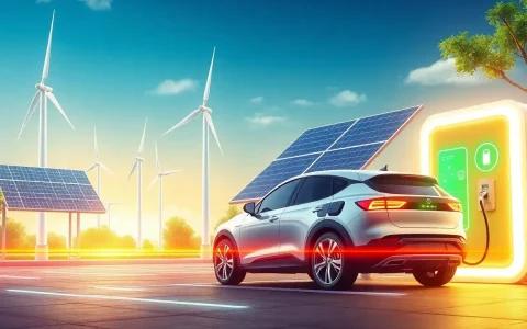 How does battery storage enhance the efficiency of renewable energy-powered EV charging stations